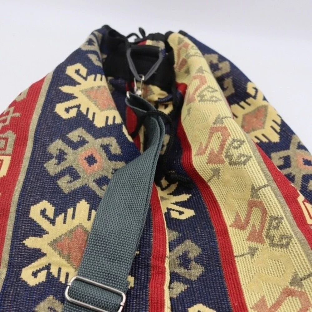 Beautiful Middle Eastern Print Bohemian Sling one Shoulder Back Pack Drawstring